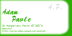 adam pavle business card